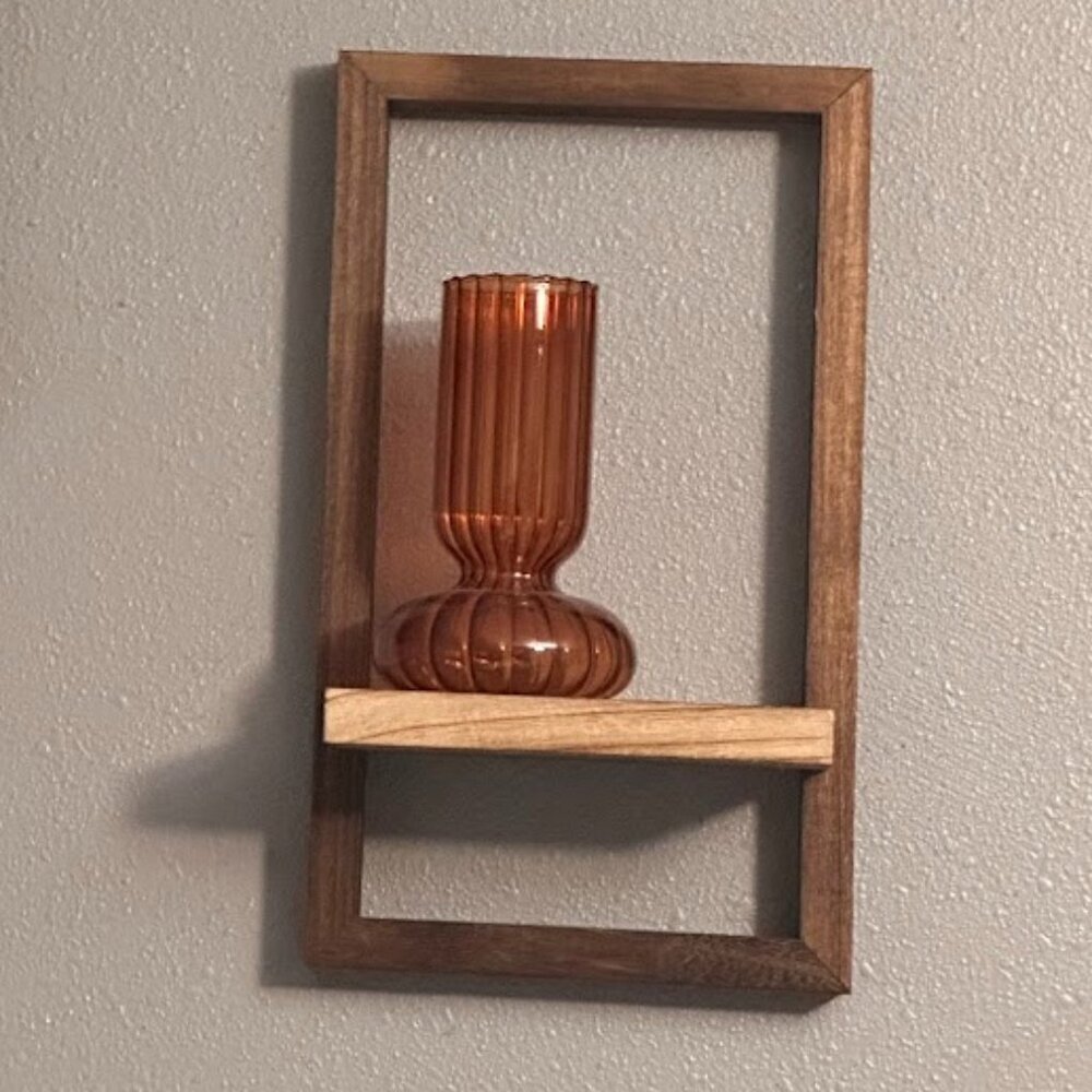 Wall Shelf Rustic Wooden Wall Hanging Lightweight Shelving Farmhouse 8" x 14" - Picture 7 of 7